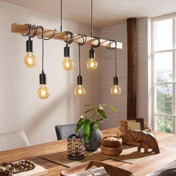 vlotter Lao Berri TOWNSHEND 4 Light Wooden Pendant Lamp|Chandelier|Lighting Studio