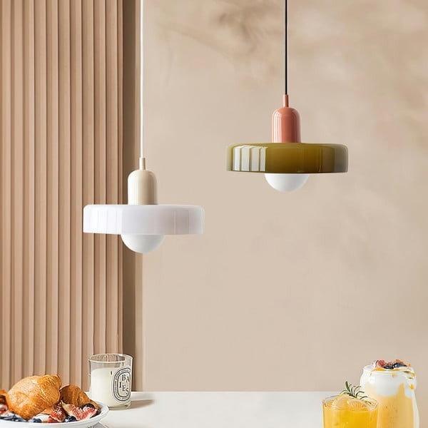 Morandi Disc Orb Glass Pendant Lamp S8